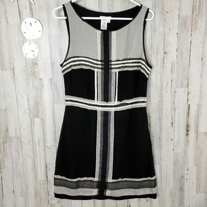 Sophie Max Sleeveless Shift Dress Black Size Large